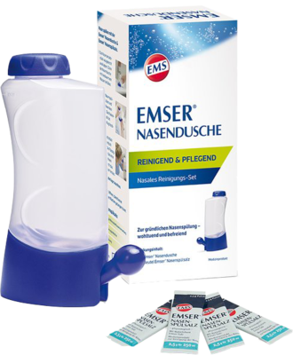 EMSER Nasendusche mit 4 Btl.Nasenspülsalz